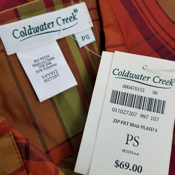 Coldwater Creek Silk Blend Blazer Sze PS Orange - Picture 8 of 8